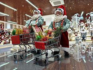 בובת סנטה קלאוס מודרנית בגודל 9~12 אינץ' עשויה פולירזין, ידידותית לסביבה, לא רעילה, עמידה, ניתנת לשימוש חוזר, מתנה לחג המולד, קישוט פנים. - Product Image 6