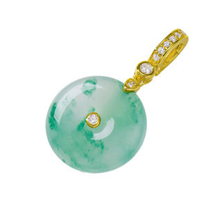 Dây chuyền vàng 18k gắn đá Emerald tự nhiên, mặt dây chuyền bạc S925 dày, thời trang dành cho nữ - Product Image 1