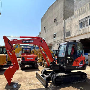 Prix de gros, mini-excavatrice Doosan Dx60 d'occasion, 6 tonnes, chenilles, avec moteur, pompe - Product Image 3
