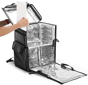 <span class=keywords><strong>Sac</strong></span> de livraison de nourriture multi-usage, <span class=keywords><strong>sac</strong></span> à <span class=keywords><strong>dos</strong></span> isotherme pliable avec séparateurs amovibles, bandes réfléchissantes pour pizza, sushi, restauration - Product Image 6