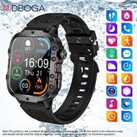 Jam Tangan Pintar Pria Pelacak Kebugaran Android/iPhone Tekanan Darah/Denyut Jantung/Tidur 100 Mode Olahraga IP68 1.96" HD 420mAh 2