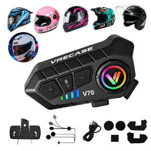 Interfono Bluetooth V70 per Casco Moto, Comunicazione Wireless a Mani Libere con Microfono, Audio e Chiamate per Motociclisti - Product Image 1