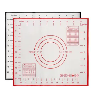 Extra dicke Antihaft-Silikon-Gebäck-Back matte mit Messung Fondant Pie Crust Counter Dough Rolling Mat Oven Liner