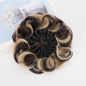 Pelucas con Forma de Flor, Estilo Nido de Pájaro, Anillo de <span class=keywords><strong>Pelo</strong></span> Natural y Esponjoso - Product Image 6