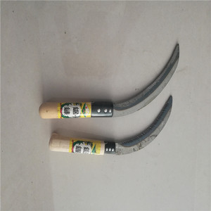 6.5 "industriale in acciaio al carbonio strumento da giardino erba falce strumenti per l'agricoltura falce falce erba con manico in legno - Product Image 1