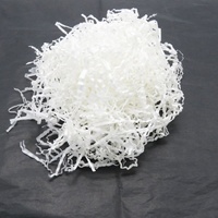 Remplissage de panier en coton coupé, papier kraft froissé blanc pour boîte cadeau