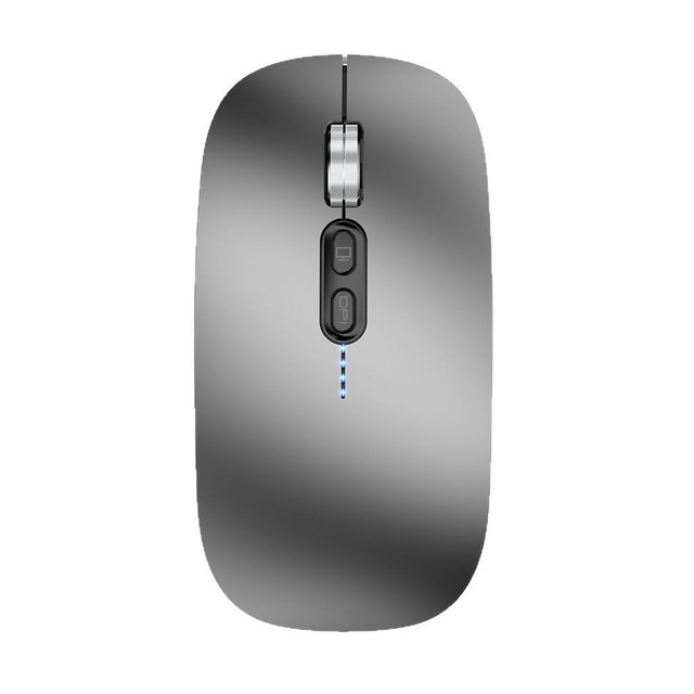 Silent wireless mouse 2.4GHz rechargeable mouse with 3 adjustable DPI USB receivers quick back button, suitable for laptops