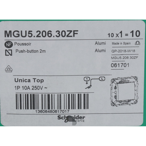 Pulsador eléctrico MGU5.206.30ZF Unica Nuevo NFP (10 piezas) - Product Image 2