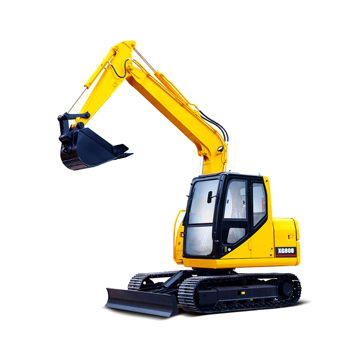 Китайский известный бренд 8Ton XG808 гусеничный экскаватор, двойной насос, гидравлический для муниципальной работы, прямая Заводская цена, Лидер продаж
