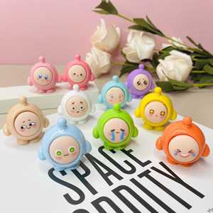 ตุ๊กตาไข่วาฟเฟิลเรซิ่นการ์ตูน วัสดุงานฝีมือ DIY สำหรับทำเครื่องประดับ รูปแบบนามธรรมน่ารัก ของสะสมงานศิลปะ ของเล่น - Product Image 1