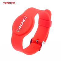 Bracelet RFID en silicone étanche avec puce 1K, fréquence 13,56 MHz, mini-étiquette pour contrôle d'accès et événements