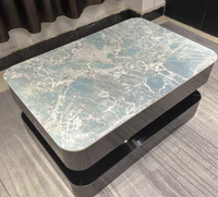 Table basse en plaque de roche de titane de haute qualité, personnalisable pour bars, clubs, KTV, villas, salles audiovisuelles