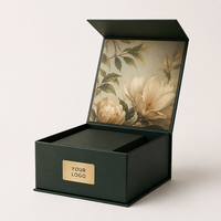 Boîte cadeau en carton magnétique de qualité supérieure avec enveloppes personnalisées pour un ensemble de présentation de bijoux en argent haut de gamme