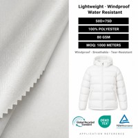 Kain Luar Ruangan 300T Semi-Light City Wall Tahan Air Bernapas Tahan Angin 100% Poliester 50 * 75D 80GSM