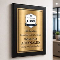 Plaques de trophées métalliques avec support en aluminium, motifs graphiques détaillés, options de taille et de forme pour trophées et récompenses