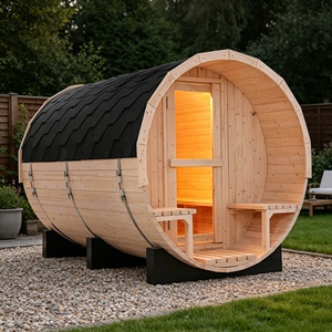 Sauna Tradicional de Madera Sólida Premium para 6 Personas, con Calentador de 6KW, Puerta de Vidrio Templado de 8mm, Fácil Instalación, Disponible en EE. UU. - Product Image 1