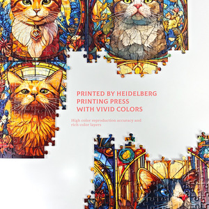 Puzzle en verre coloré pour adultes, 1000 pièces, jeu éducatif stimulant, coffret cadeau familial, Rompecabezas de haute qualité - Product Image 3