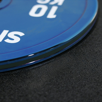 SMARTFIT Nouvelle Sortie – Disques de Poids en Acier Calibré Revêtus de Titane Bleu avec Logo Personnalisé – Ensemble d'Haltères pour Usage Commercial en Salle de Sport