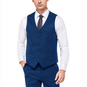 남성용 캐주얼 클래식 수트 베스트, 포멀 V넥 수트 베스트, 고급 웨이트 베스트 수트, 솔리드 컬러 웨이스트코트 - Product Image 3