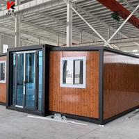 Maison conteneur extensible 3 chambres 20ft 40ft, maisonnette modulaire préfabriquée, cabine en acier pliable et portable, bureau, salle de bain