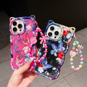 Custodia per telefono di lusso in TPU con glitter a farfalla e catena per iPhone 17 16 15 14 13 12 11 e <span class=keywords><strong>Samsung</strong></span> S21 A22 A42 A03s, <span class=keywords><strong>cover</strong></span> posteriore per ragazze - Product Image 3