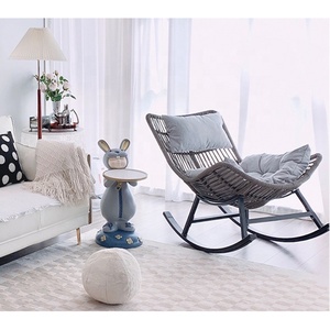 Silla tejida de cuerda para exteriores, sillón <span class=keywords><strong>reclinable</strong></span> para jardín, balcón, mecedora, sofá - Product Image 3
