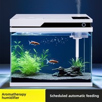 Aquarium intelligent en verre ultra-transparent avec alimentation automatique, filtration écologique et oxygénation pour salon et petite maison - All2025