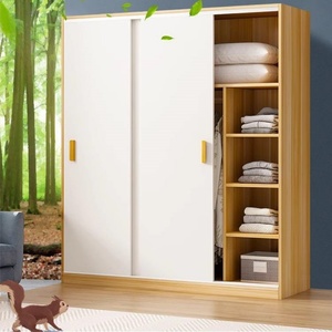 Armoire simple blanche moderne au design compact, meuble de chambre à coucher, coiffeuse, écologique, autoportante, grande taille - Product Image 5