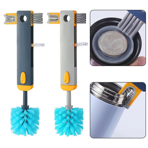 Wholesale 4 in 1 <b>Bottle</b> Cleaner <b>Brush</b> Multifunctional Cup Cleaning <b>Brushes</b> Water <b>Bottles</b> Clean Tool Mini Silicone U-shaped - Product Image 1