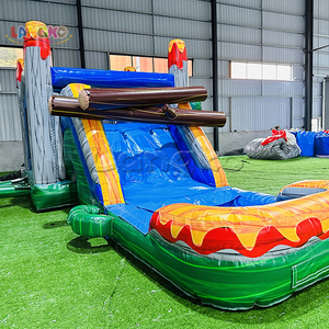 Grand toboggan gonflable commercial dinosaure pour parc aquatique, combo château gonflable et toboggan aquatique pour enfants, idéal pour fêtes - Product Image 4