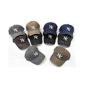 Gorra de Béisbol de Algodón Lavado con Bordado Ny, Negra, Azul Marino, Gris, Oliva, 32135, 360 Piezas - Product Image 2