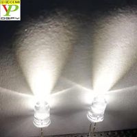 Precio barato Led diodo cálido 2800K 5mm luces DC 3V 20mA lente transparente redonda componentes electrónicos diodos emisores de luz bombillas