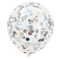Decoración de Boda Personalizable, Globo de Confeti de Látex Transparente con Lentejuelas Doradas de 12 Pulgadas