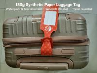 Étiquettes volantes jetables imperméables en stock, en papier synthétique, faciles à inscrire, pour l'enregistrement des bagages et la marquage des objets