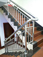 304 acier inoxydable escalier main courante balcon garde-corps intérieur tube carré colonne minimaliste garde-corps fabricant