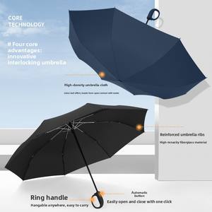 <span class=keywords><strong>Parapluie</strong></span> portable robuste et renforcé en alliage, entièrement automatique, avec boucle annulaire, extra large, pour hommes et femmes, idéal pour les affaires et les activités de plein air - Product Image 3