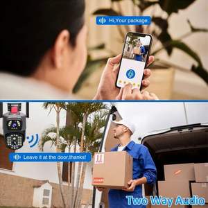 Cámara de Seguridad Inalámbrica IP Wifi PTZ con Detección de Movimiento por IA, Resistente al Agua, para Exteriores, con Doble Lente de 4MP y 8MP HD, Tarjeta SIM 4G, V380 Pro - Product Image 6