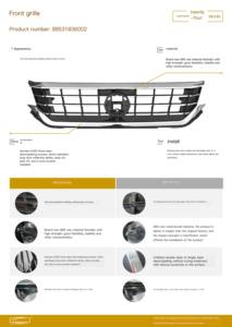Grille de radiateur avant pour <span class=keywords><strong>Skoda</strong></span>, grille automobile, Spaceback 0G3 0G4 0G5 32D 853 651 G - Product Image 2