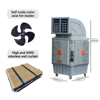 Ventilateur évaporatif industriel haute capacité 16000 CMH avec moteur AC et pompe, refroidisseur d'air à eau, écologique et économe en énergie pour entrepôt/usine
