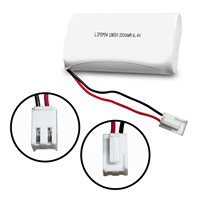 JINTION 6.4V 1500mAh LiFePO4 Baterai Pengganti Lampu Darurat untuk ELP B069 Side by Side 2 Cell