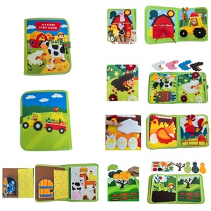 Libro Sensorial de Fieltro Montessori con Diseño de Mundo Submarino para Niñas Pequeñas, Libro de Actividades Tranquilas con Tela Suave para Desarrollar Habilidades Básicas - Product Image 4