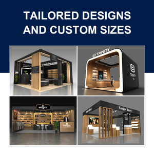 Stand de Exhibición de Madera Reciclada Personalizado para Ferias de <span class=keywords><strong>Vinos</strong></span>, Stand de Exhibición Premium de 20x20 pies para Eventos de Degustación de <span class=keywords><strong>Vinos</strong></span> - Product Image 4