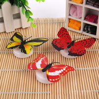 Sticker mural moderne LED papillon coloré Installation facile Décoration de salon et de chambre d'enfant