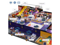 Équipement de parc de jeux intérieur pour enfants sur le thème des bonbons, avec piscine à balles, toboggans, manège et zone de sable, pour centre commercial (OEM/ODM)