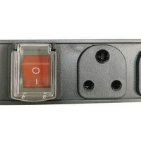 Afrique du Sud Type 19 pouces en aluminium PDU Socket Network Power Plastic Desktop Socket in Black