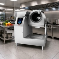 Machine à frire commerciale semi-automatique SEMIKRON SMK-TS-15L, cuve basculante robotisée, en acier inoxydable, équipement gaz/électrique