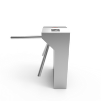 Système de contrôle d'accès biométrique vertical avec reconnaissance faciale, code QR, barrière, tringle tournante, en acier inoxydable IP54