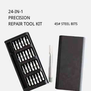 Jeu de tournevis magnétique 24 en 1 45 #   Embouts en acier pour outils de réparation de téléphones, ordinateurs portables, montres, jouets et autres appareils électroniques - Product Image 1