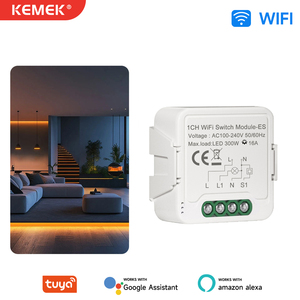 Módulo de Interruptor Inteligente Tuya WiFi 1CH 16A 100-240V con Medición de Energía y Control Bidireccional, Compatible con Alexa y <span class=keywords><strong>Google</strong></span> <span class=keywords><strong>Home</strong></span> - Product Image 1
