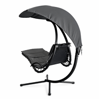 Fauteuil suspendu robuste en fer forgé avec auvent pour extérieur